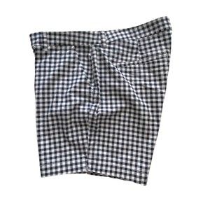 Old Navy Women's Everyday Shorts Gingham Check Blue Plus Size 16 Blue White